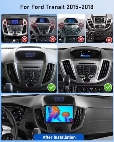 Autoradio Android pour Ford Transit résolvant les angles morts avec caméra de recul