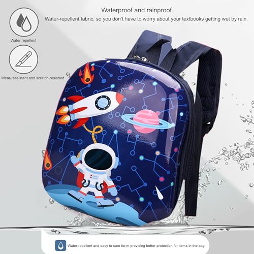 Image of BabyMoon Eggshell Multipurpose Kids Backpack | Children's School Bag for Boys & Girl's | Kids Travel Backpack | Astronaut Blue
