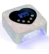 CHRISTINE SHELLY UV LED Nail Lamp 72W Rechargeable Sparkly Wireless Nail Dryer Gel Polish Light w...