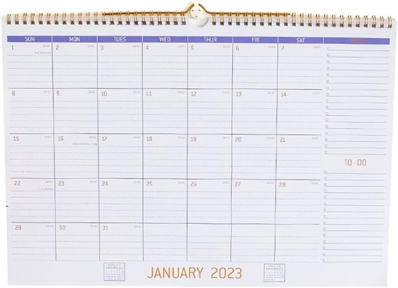 Amazon.co.jp 2023年英語カレンダー アメリカの祝日 カウントダウン メモ帳 デイリー マンスリー スケジュール プランナー