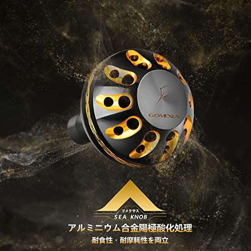 Image of GOMEXUS Power Knob Compatible with Shimano Vanford Stradic Ci4 Daiwa Kage MQ LT Ballistic LT Fuego LT Direct Fitment Shimano Sienna Penn Fierce Drill Fitment Metal Reel Handle Knob 35mm Round