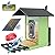 OPOWO Bird Feeder with Camera, 2K HD AI Identify Smart Bird House Camera with Solar Powered, Live View, Instant Arrival Alerts, Auto Capture Video for Outside, Supports 2.4GHz Wi-Fi Only, Green