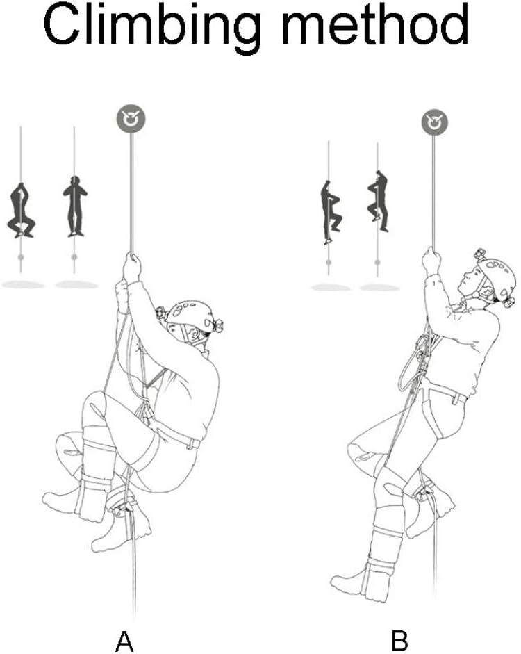 Portable Foot Ascender, Adjustable Outdoor Climbing Equipment for Left Foot or Right Foot Aluminum Magnesium Alloy for 8-13mm Rope, CE CertificationLeft Foot