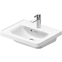 Duravit D-Neo 19 5/8" Rectangular Wall Mounted Sink in White with Single Faucet Hole and with Overflow