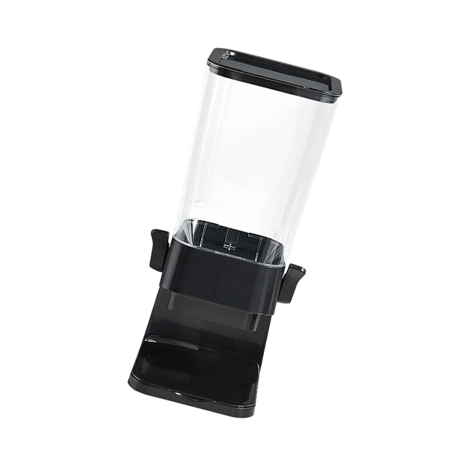 Msioytog Black Clear Grains Storage Bin With Tight Seal 5.5 Liter Bulks Dry Food Container For Rice Beans Store Organization Box