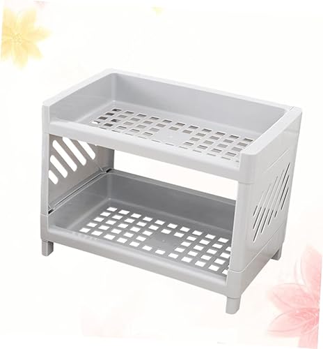 Miniatura 5 de BESTonZON Estante de almacenamiento de cocina, estantes de almacenamiento de plástico, estantes de plástico, estante de almacenamiento de cocina,