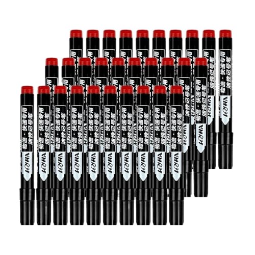 Marqueurs étanches rouge pour écrire sur verre et métal sans bavure lot de 30
