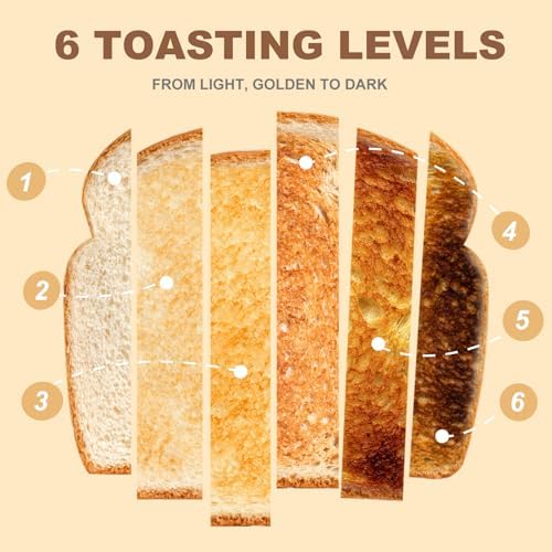 CUSIMAX Toaster 4 Slice, Retro Toaster with Wide Slots for Bagels, Black - 3
