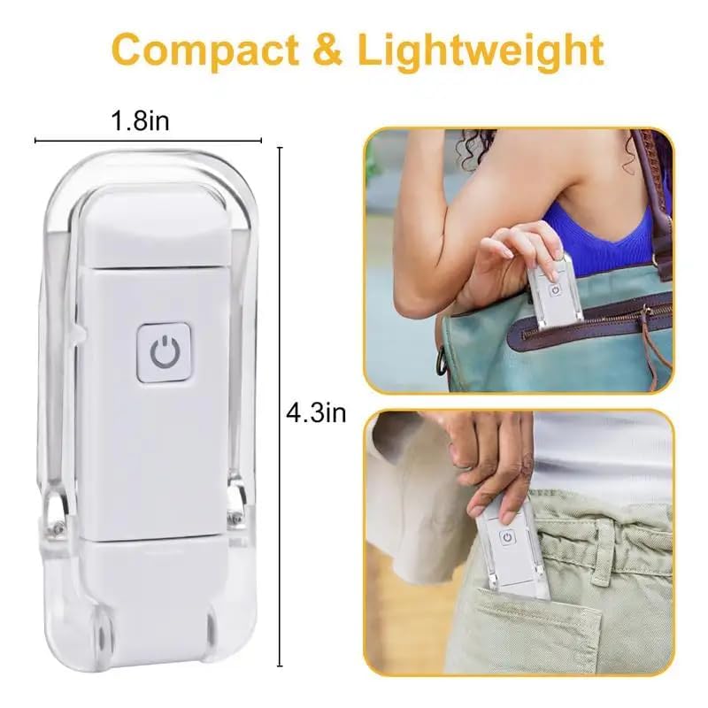 Feinerman Book Reading Light, USB Rechargeable LED Clip-On Lamp, 3 Light Modes & Brightness Levels, Eye-Friendly Portable Reading Lamp for Students, Kids, Bedtime, Study 4