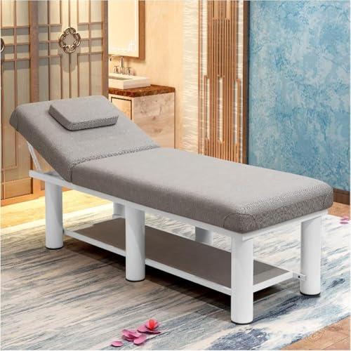 Cama de masaje portátil con marco de metal y espuma viscoelástica, para spa, terapia física, salón y uso de tatuajes