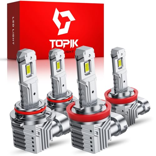 TOPIK T6 2026 Upgraded H11 9005 Bulbs Combo, 60000LM 1:1 Size Easy Installation 9005 H11 Driving...
