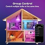 Geeni Smart Light Bulbs - Color Changing & Tunable White, Dimmable, Works with Alexa & Google Home, 2.4 GHz WiFi, A19, 800 lm, 4 Pack - Image 5