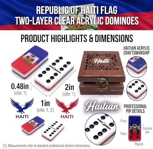 Set de Dominó Premium con Bandera de Haití miniatura 3