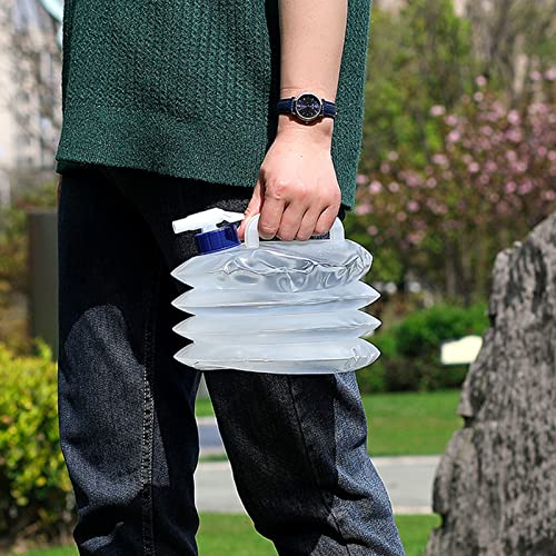 LFFH Collapsible Water Tank, BPA-Free Outdoor Foldable Plastic Water Bag for Camping, Hiking, Canteens, Picnics, BBQ, Survival Kit (Colour : Clear, Size : 8L)
