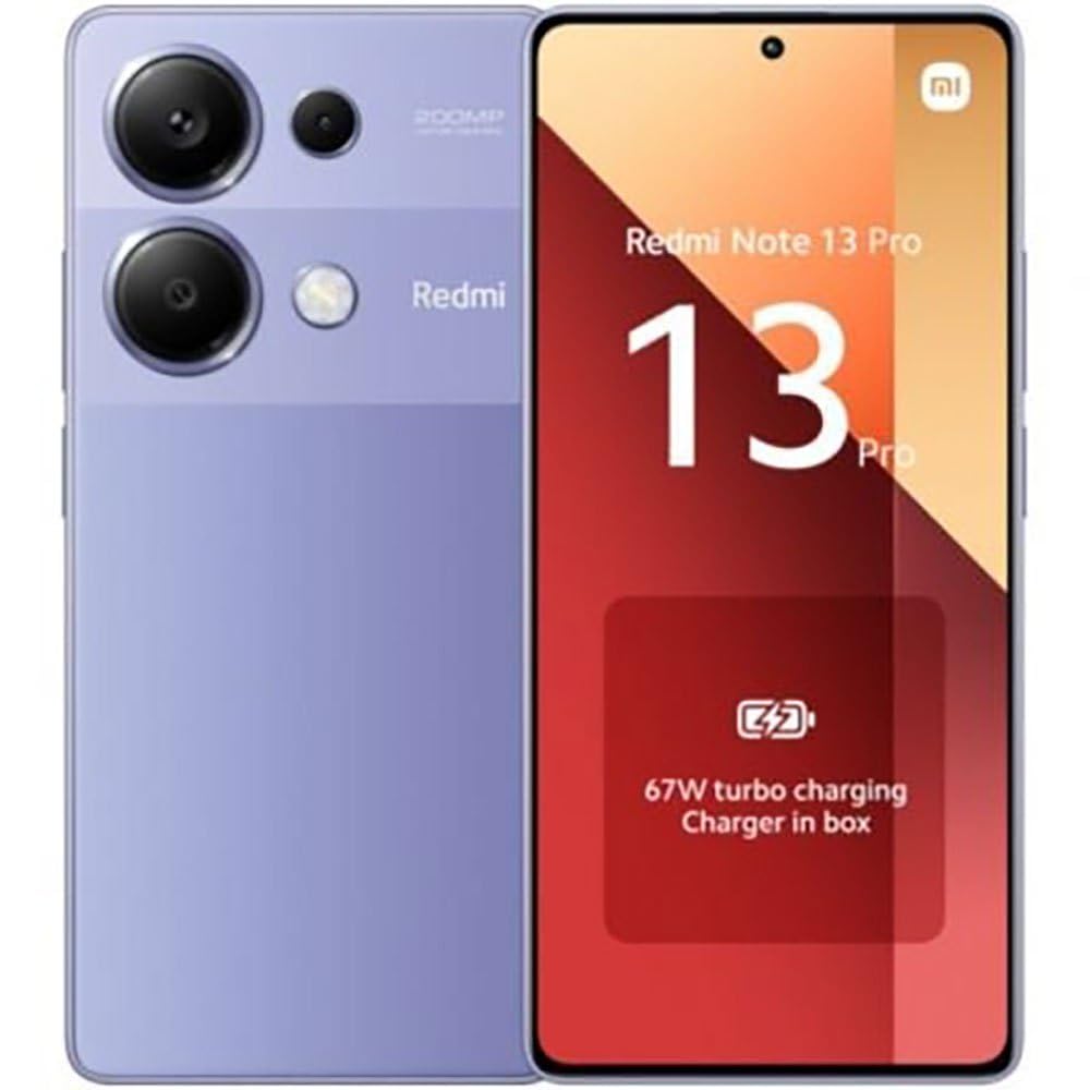 Xiaomi Redmi Note 13 Pro 8 + 256 GB Unlocked for All Carriers - Lavender Purple (UK Version + 2 Years Warranty)