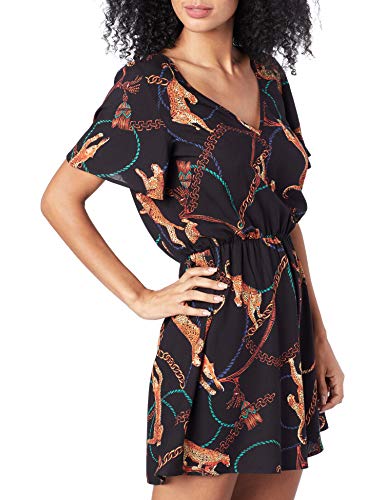 Sommer Vestido Curto Estampado Feminino, M, Laranja