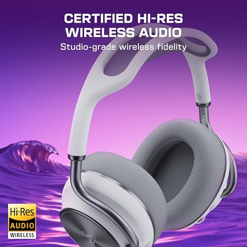 Image of Turtle Beach Stealth Pro II Premium Wireless Gaming Headset for Xbox Series X|S, PS5, PS4, PC - Hi-Res Audio, Dolby Atmos, Active Noise Cancellation, Simultaneous Bluetooth, 24-bit Audio - White