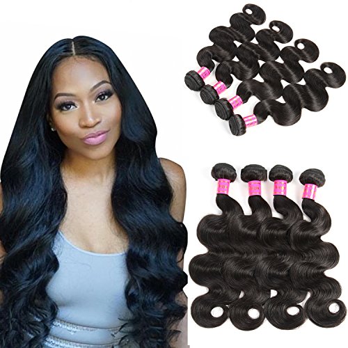 Bestsojoy Virgin Peruvian Hair 4 Bundles Body Wave 10A Peruvian Body Wave Remy Hair 100% Unprocessed Human Hair Extensions (16 18 20 22)