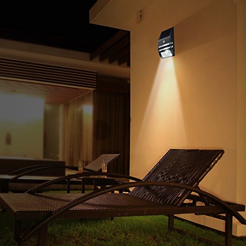4 Pack Solar Powered LED Accent/Security Light Black