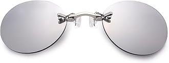 Clip Nose Sunglasses Men Round Glasses Matrix Morpheus Vintage Sun Style