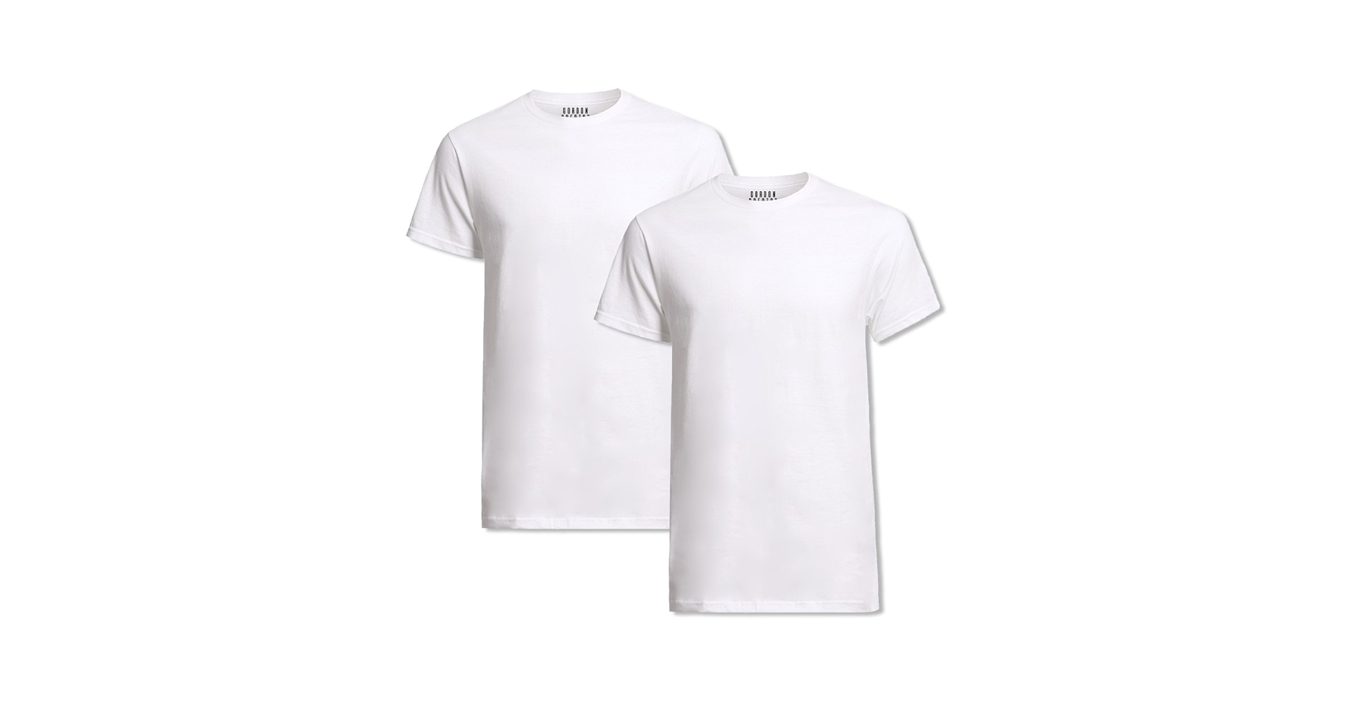 Gordon Spector Men's 2-Pack Premium Cotton Stretch Crew Neck