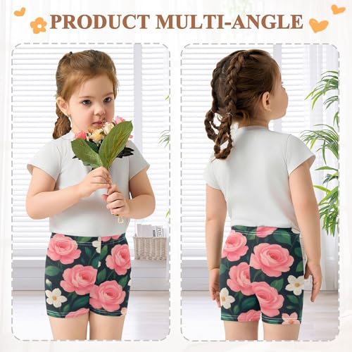 Joisal Under Dress Shorts Funny Cotton Toddler Biker Shorts Girls 4t Little Girl Cute Pink White Flowers4