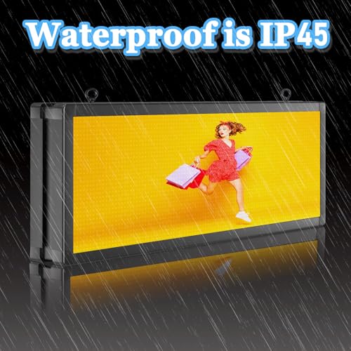 Image of P10 Outdoor Full Color Programmable Double Sides LED Signs 39 inchx 14 inch with WIFI,Programmable Scrolling LED Display,Texts and Image Display for led Advertising Sign Board (Double sides)