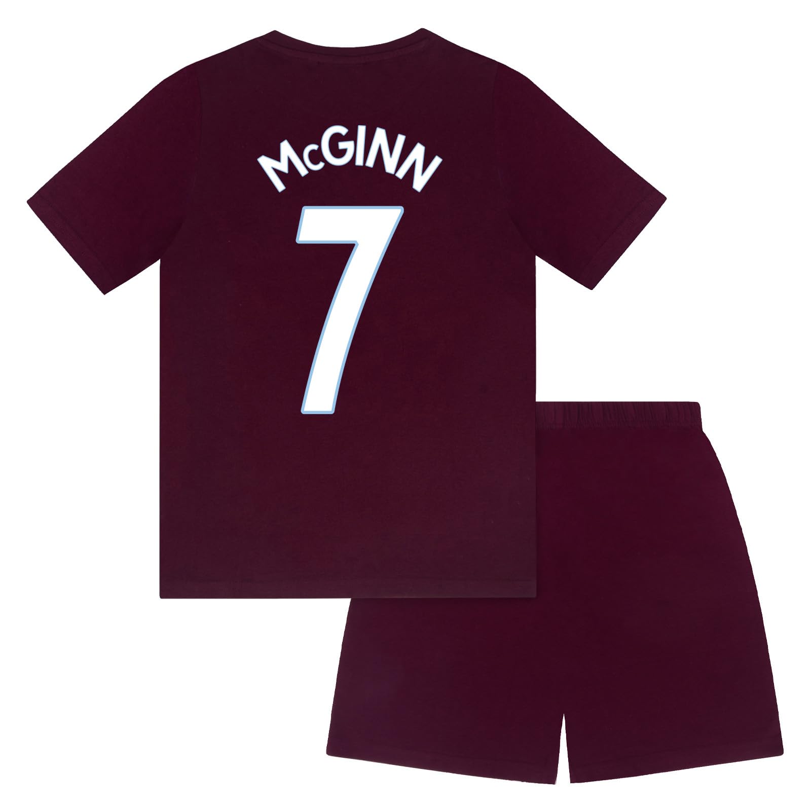 Aston Villa Boys Claret Mcginn Short Pyjama Mcginn 7 Claret 12-13 Years