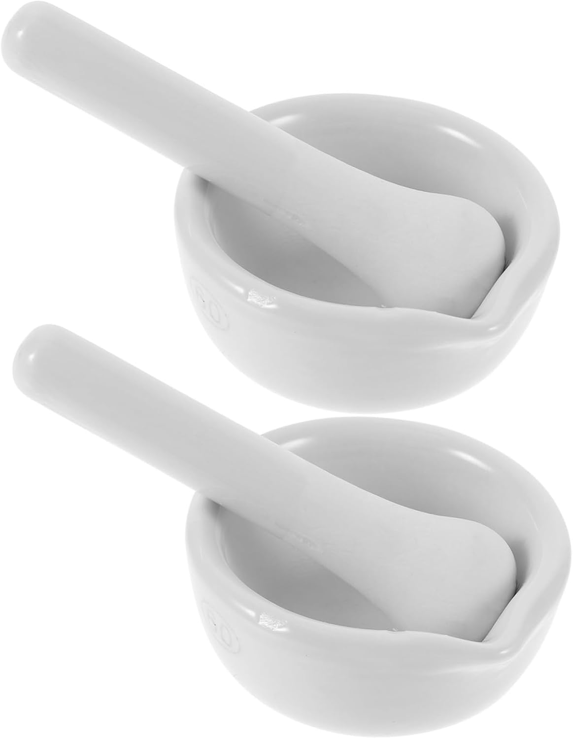 2 sets mortero y mano de porcelana para medicina miniatura 1
