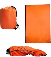 Saco de Dormir Térmico de Emergência Portátil Para Camping Trilha e Sobrevivência Ultraleve Dobrável Retém Calor À Prova d'Água e Vento