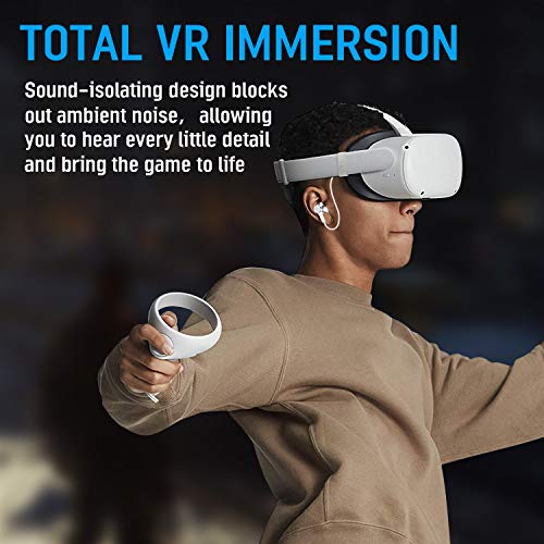 Headphones for Oculus Quest 2 - in-Ear Earbuds Short Cable Mini Earphones Stereo VR Headset with Graphene Driver, Deep Bass, Noise Isolating, 3 Pairs Eartips Accessories - Thumbnail 2