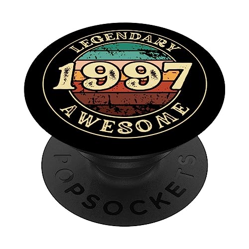 Vintage 1997 para hombres, idea de regalo para 26 cumpleaños de 26 años PopSockets PopGrip Intercambiable