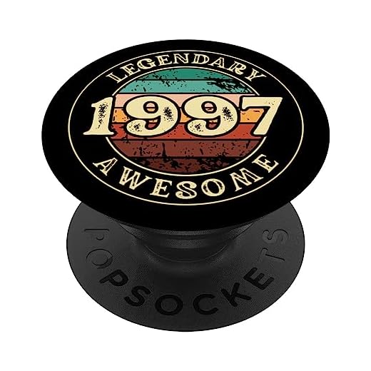 Vintage 1997 para hombres, idea de regalo para 26 cumpleaños de 26 años PopSockets PopGrip Intercambiable