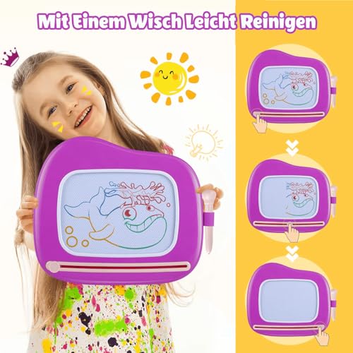 Smasiagon Kinderspielzeug ab 1 Jahr, Magnetische Maltafel Zaubertafel Bunt Zeichentafel Magnettafel mit 4 Beine für Kinder Geschenk für 1 2… – Ansicht 4