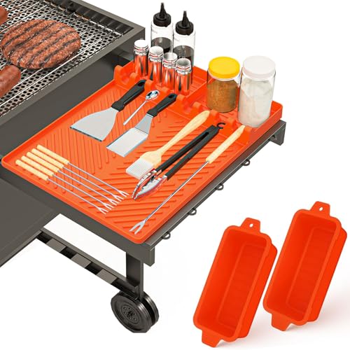 Octaplay Griddle Accessories for Blackstone – Blackstone Silicone Mat & Grease Cup Liners (2 Pack) – Fits 17” 22” 28” 36” Griddles – Gifts for Men Husband