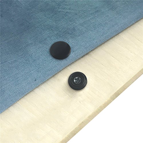 Fastener Screw Snaps, Marine Grade 60 Pieces Boat Canvas Snaps Stainless Steel Fastener Screw Snaps -3/8" Socket #6-5/8" Screw (Black #6-5/8")