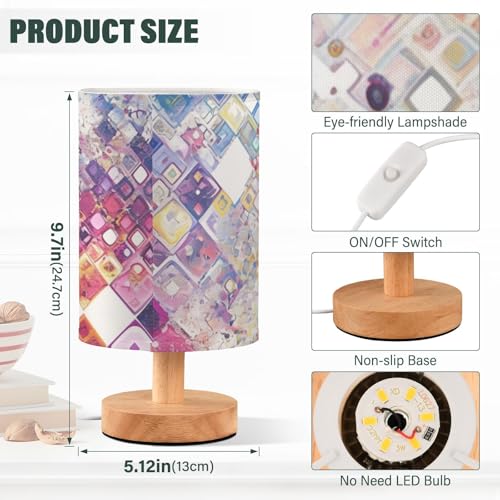 Lámpara de mesa de noche con diseño Abstract Art miniatura 3
