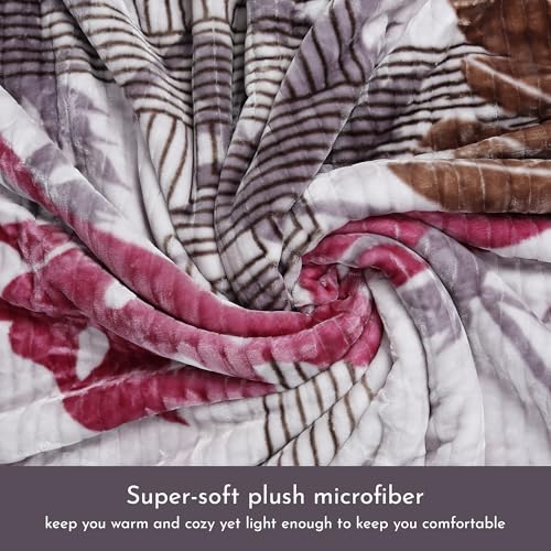 Image of Signature Aadhira Luxuriously Super Soft Double Ply Faux Mink Blanket - Heavyweight 4.5kg for Ultimate Winter Warmth 220x240CM 4.5Kg (Maple Dreams)