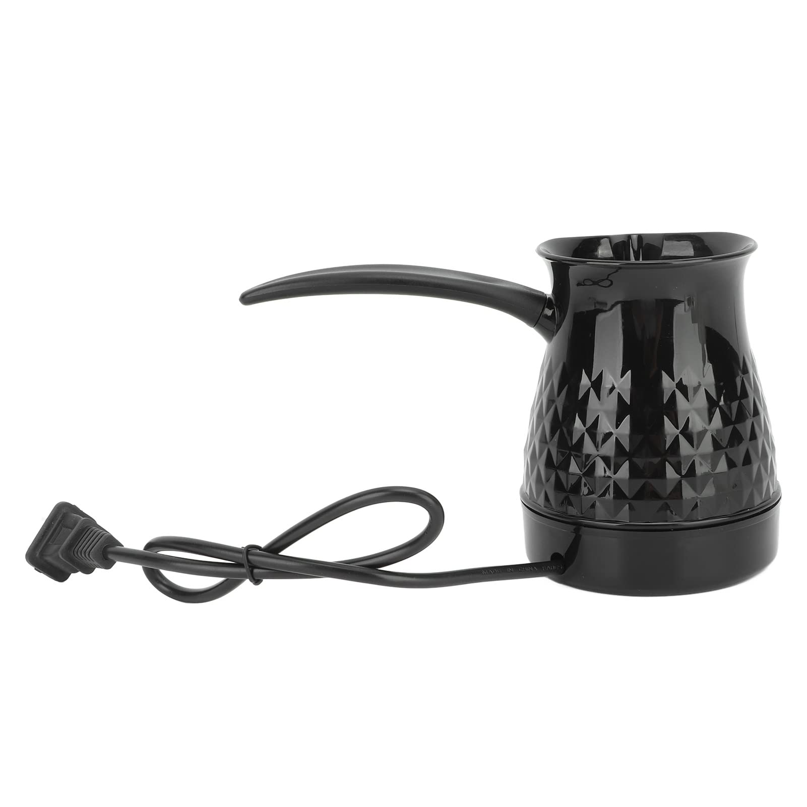 Cafetera, cafetera de acero inoxidable, anti escaldar, incluso calefacción, eléctrica, con mango extraíble, enchufe de EE. UU., 110 V, 20.3 fl oz, 600 W 6