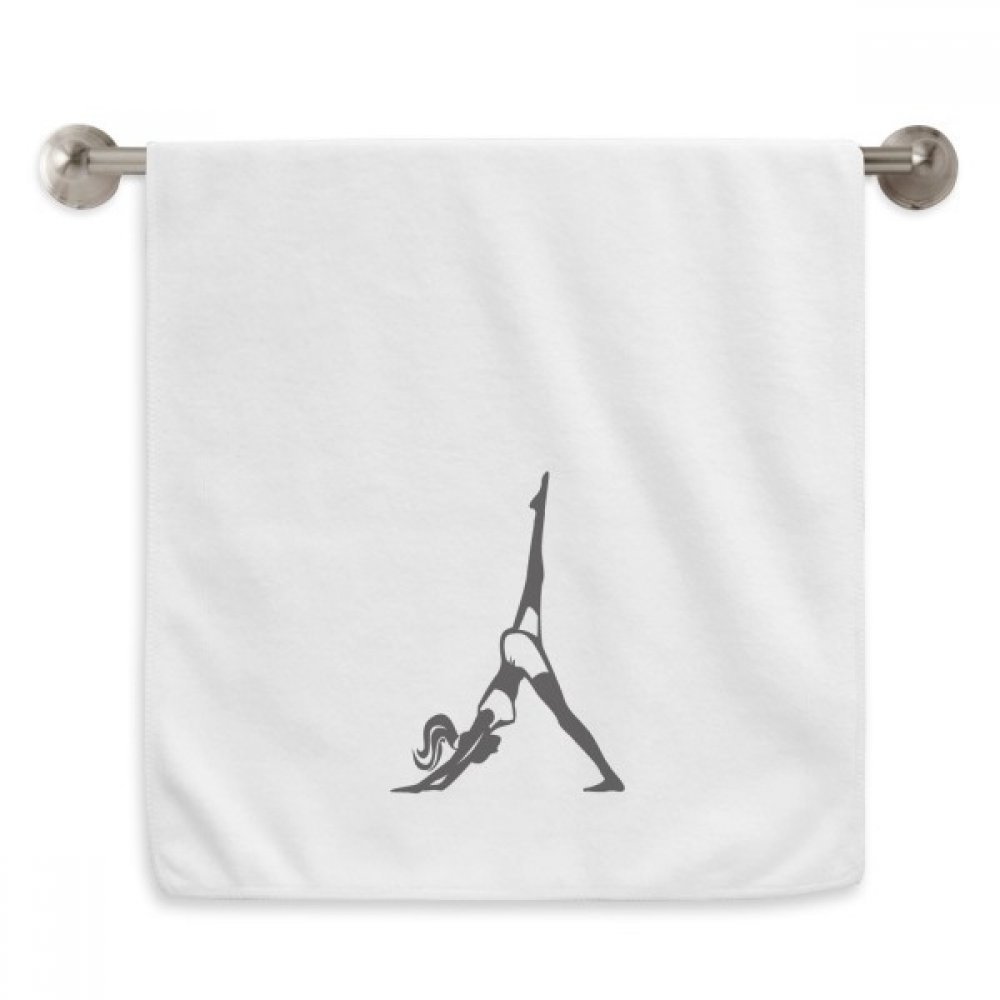 Serviette de yoga haut de gamme leg mouvement blanche 13 x 29 pouces DIYthinker