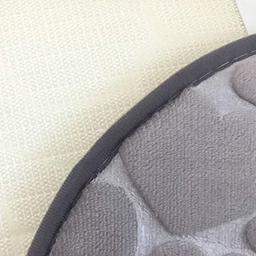 Rutschfeste 3 Badteppich Set Super Soft Badteppich und WC Vorleger Memory Foam Pebble Dusche Matte Schnell trocknend Badezimmer Matte Teppich, U-förmigen Contour Matte und WC-Sitz Bezug – Bild 6