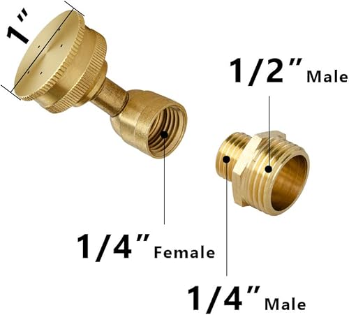 Miniatura 42 de Feelers Boquilla de pulverización de latón, 1/2 pulgada BSPF 4 agujeros pequeño atomizador rociadores de jardín sistema de riego agrícola adaptador