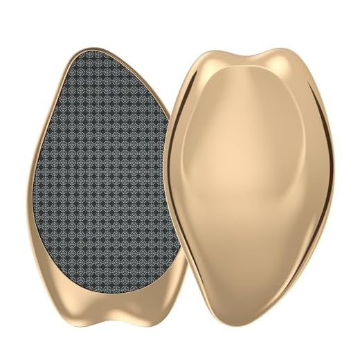 AnjoCare 2-in-1 nano-glas, eeltverwijderaar, extreem veilige en snelle voetvijl, rasp, zeer effectieve eeltvijl, dode harde huidverwijderaar, pedicure voor professionele voetverzorging (goud)