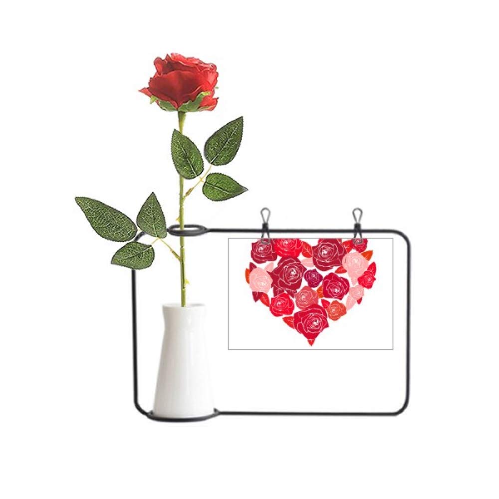 Roses artificielles cœur Saint-Valentin pour suspendre vos plus beaux souvenirs amoureux