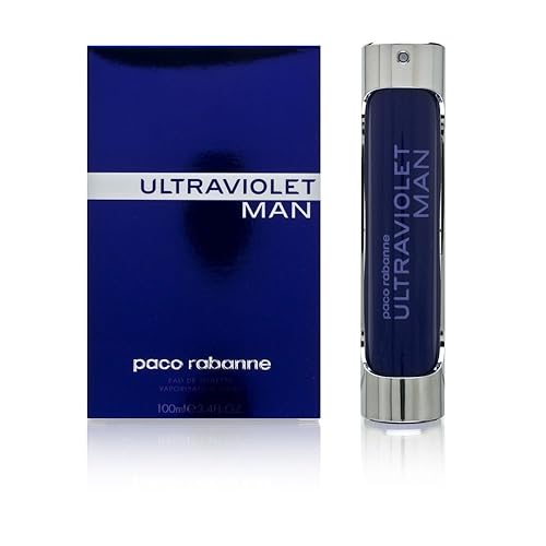 Paco Rabanne Perfume ultravioleta para hombre fragancia oriental amaderada se abre con notas de menta y especias mezclado con ámbar y vetiver aroma Paco Rabanne Perfume ultravioleta para hombre fragancia oriental amaderada se abre con notas de menta y especias mezclado con ámbar y vetiver aroma