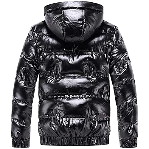 5665 Mens Shiny Puffer Jacket Packable Black Bubble Winter Warm Waterproof Jackets Quilted Parka Hooded Outdoor Ski Coats4