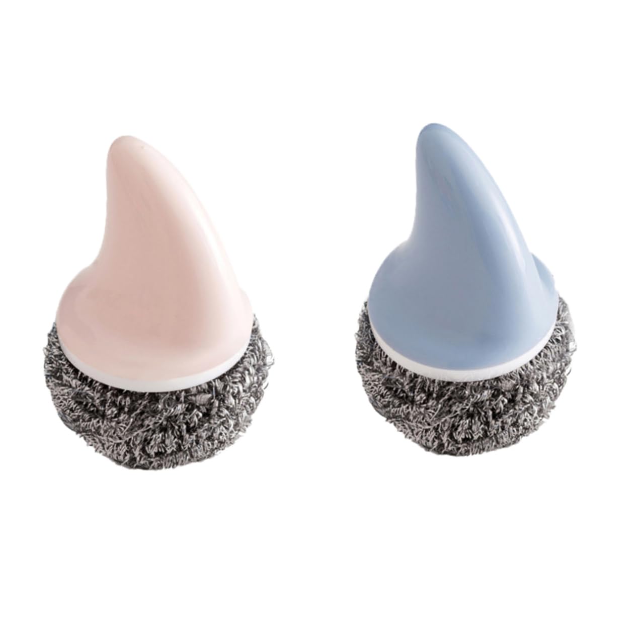 Healeved 2pcs Kitchen Pan Cleaning Brush Dish Scrubber Brush Steel Cleaning Brush for Kitchen Utensils