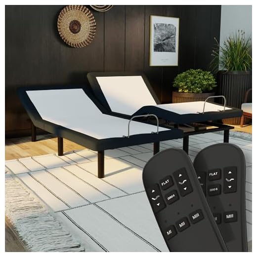 Blissful Nights Split King Adjustable Bed Base with Wireless Remote Head and Foot Incline Includes Both Left and Right Sides