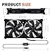 NewHail Quiet Dual 140mm Router Fan Cooler with L/M/H 3-Degree Speed Controller, DC 5V USB Powered Cooling Case Fan for Router Modem Receiver DVR PlayStation TV Box