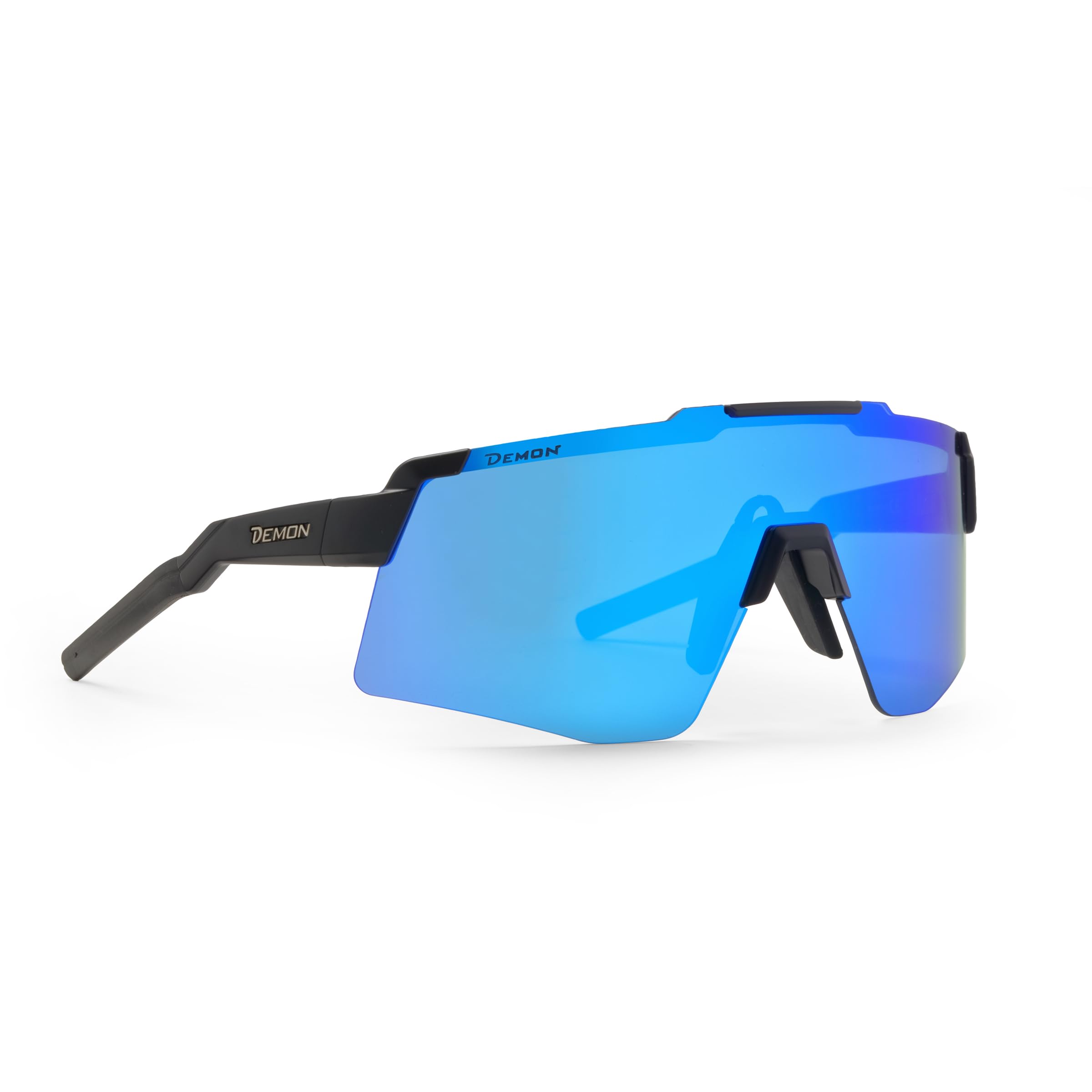 Demon Unisex Liegi Sportbrille, czarny niebieski, Kat. 3, OneSize